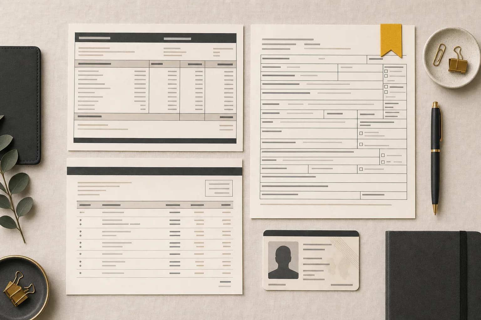 A stack of mortgage income documents, paystub, W-2, bank statement, with one figure flagged during underwriting review.